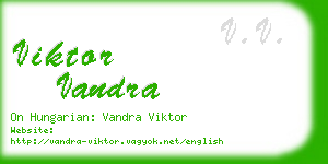 viktor vandra business card